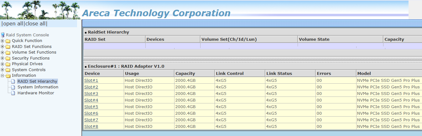 PCIE Device Status